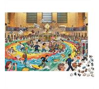 Estación Grand Central Reloj Rush Puzzle De Madera Impermeable Puzzles De 1000 Piezas para Adultos Colorido Rompecabezas Juegos Desafiantes