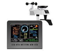 Estación meteorológica 8 en 1 Internet inalámbrico con Sensor exterior medidor de lluvia pronóstico del tiempo profesional viento humedad En tiempo real(A)