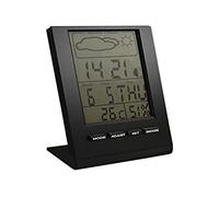 Estación meteorológica con pantalla LCD, es un termómetro con higrómetro que permite utilizar de tener (Maniera immediata Temperatura, Humedad del aire, Hora Y Fecha. Con función de previsione meteorológica y parking de Laval. Otras Funciones disponibles Sono la Me