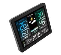 Estación meteorológica Digital, reloj, medidor de temperatura y humedad, presión barométrica, fase lunar, pronóstico del tiempo, higrotermógrafo Pantalla grande
