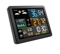 Estación meteorológica Estación meteorológica inteligente con reloj, medidor de temperatura y humedad, pantalla grande a Color, reloj meteorológico, pronóstico del tiempo