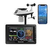 Estacion Meteorologica Exterior, Estación meteorológica Digital inalámbrica, aplicación profesional, pronóstico for exteriores con Sensor de temperatura y humedad, medidor lluvia, velocidad del viento