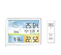 Estación meteorológica for interiores y exteriores, calendarios de pronóstico Digital, relojes, higrómetro, Sensor de visualización de temperatura y humedad, PT20A