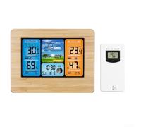 Estación meteorológica inalámbrica con sensor al aire libre Reloj despertador digital Reino Unido Fase Lunar Barómetro Temperatura Humedad Monitor Jardín Hogar