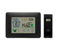 Estación Meteorológica Inalámbrica DENVER WS-520. Termómetro higrómetro digital para medición interior/exterior de temperatura y humedad. Indicador de ventana abierta y ambiente interior. Función relo