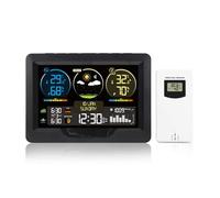 Estación meteorológica inalámbrica Medidor digital de temperatura y humedad Presión Marea Fase lunar Hora solar Reloj pared Sensor tendencias