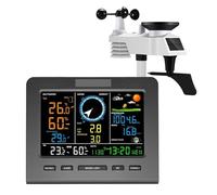 Estación meteorológica inalámbrica por Internet, pronóstico del tiempo, temperatura, presión, humedad, indicador de viento, lluvia, frase lunar, reloj despertador En tiempo real(Radio Transmission)