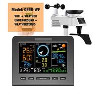 Estación meteorológica inalámbrica por Internet, pronóstico del tiempo, temperatura, presión, humedad, indicador de viento, indicador de lluvia, frase lunar, reloj despertador(WiFi Weather Station)