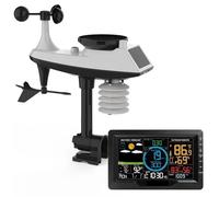 Estación Meteorológica Inalámbrica profesional, pluviómetro 8 en 1 con Sensor exterior, pronóstico del tiempo, estación meteorológica Horloge de humedad