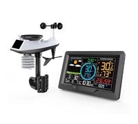 Estación Meteorológica Inalámbrica profesional, pronóstico del tiempo, velocidad del viento, estación meteorológica barométrica, reloj, medidor de lluvia, Sensor for exteriores Pantalla grande