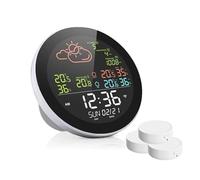 Estación meteorológica inteligente con wifi, termómetro digital, higrómetro, sensor de pronóstico del tiempo, medidor temperatura y humedad for interiores exteriores