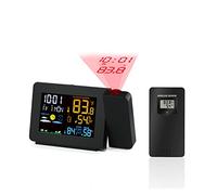 Estación meteorológica inteligente Reloj de alarma de proyección Estación meteorológica Snooze Función Función colorida Tabla de escritorio de luz trasera LED reloj Con sensor ultrasónico