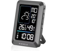 Estación meteorológica Kienzle Kompakt digital gris y plata con sensor inalámbrico
