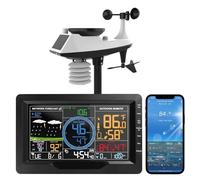 Estación meteorológica Q9 con anemómetro de viento, conexión al Monitor de teléfono inteligente, Sensor inalámbrico for exteriores
