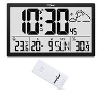 Estación Meteorológica Reloj de Pared Digital con Sensor de Exterior LCD