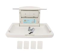 Estación para Cambiar Pañales con Correa de Seguridad, Mesa para Cambiar Pañales Plegable Montada en la Pared, Organizador de Estación para Cambiar Pañales de Plástico para Baño