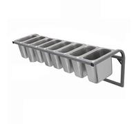 Estación para ingredientes de pizza, Soporte organizador de especias y aderezos acero inoxidable for montaje en pared, varios tamaños(D,83x25x23cm)