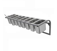 Estación para ingredientes de pizza, Soporte organizador de especias y aderezos acero inoxidable for montaje en pared, varios tamaños(E,83x25x23cm)