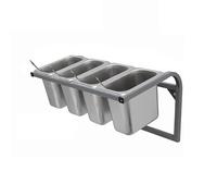 Estación para ingredientes de pizza, Soporte organizador de especias y aderezos acero inoxidable for montaje en pared, varios tamaños(E,50x25x23cm)