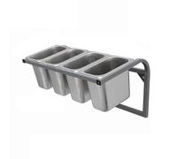 Estación para ingredientes de pizza, Soporte organizador de especias y aderezos acero inoxidable for montaje en pared, varios tamaños(D,50x25x23cm)