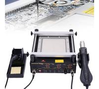 Estación retrabajo, precalentador soldadura 3 en 1, dispositivo taller reparación teléfonos móviles,con pistola aire caliente, soldador,ventilador sin escobillas,temperatura100-500 °C