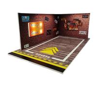 estacionamiento de Autos Modelo, Vitrina de Autos Modelo,Modelo de Garaje de Coche Fundido a Escala 1:24 con luz LED - Escena de Almacenamiento de Modelo de Coche, garajes de Juguete LED para Sala de