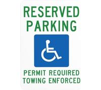 Estacionamiento para Discapacitados, Se Requiere Permiso De Estacionamiento Reservado. Se Aplica La Prohibición De Remolque. Placa Metálica Letreros De Estaño Divertido Letrero De Metal 20X30Cm