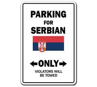 Estacionamiento para Serbia bandera del orgullo nacional 20 x 12 pulgadas