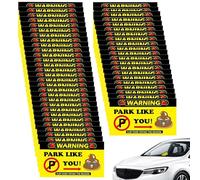 Estacionaste como un idiota, apestas con las tarjetas de estacionamiento | Tarjetas de estacionamiento Multa de falsa | Tarjetas de visita 50X, multas de, malas notas d