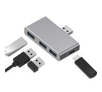 Estaciones de amarre de ordenadores portátiles | Estación de acoplamiento del monitor 4 en 1 Tipo- 3 | Portátil Multifuncional USB Doble para Ordenador, phonestatiol USB Acosité n Double Mon
