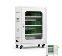 Estaciones de carga móviles, taquillas de estación de carga USB para teléfonos móviles con ruedas, estación recargable con cerradura, taquilla de almacenamiento de dispositivos móviles(60 Slots)