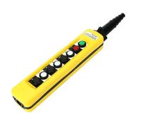 Estaciones de control colgantes de grúa de elevación de doble velocidad con pulsadores de 2/4/6/8 con parada de emergencia for circuitos aislados(Silver)