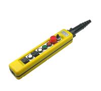 Estaciones de control colgantes de grúa de elevación de doble velocidad con pulsadores de 2/4/6/8 con parada de emergencia for circuitos aislados(Yellow)