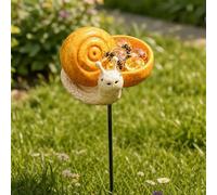 Estaciones de riego únicas de animales para abejas y mariposas, bonita decoración de jardín, plato de agua de resina para pájaros y vida silvestre, encantador acento de patio para patio y jardín