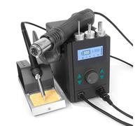 Estaciones Soldadura Aire Caliente 800 W, Máquina Retrabajo Soldador con Pantalla Digital con Pantalla Lcd y 3 Boquillas, 30 L/min, Estación Retrabajo, Herramienta Reparación Placa Base