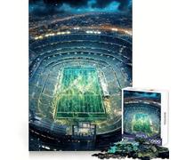 Estadio de fútbol Americano Rompecabezas de 1000 Piezas para Adolescentes con diseño de Estadio de fútbol Americano Que evoca la sensación de Poder un Placer Relajante y Bordes precisos Ideal