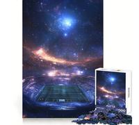 Estadio de fútbol flotando en la inmensidad del Espacio Rompecabezas de 1000 Piezas para Adultos Juguete para ejercitar la Mente y Relajarse Corte de precisión Regalo Elegante (50x75cm)