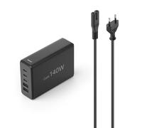 Estadísticas. chrge 5 puertos, GaN, chrg. rap., 3 USB-C, 2 USB-A, PD, 140 W, ...