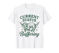 Estado Actual Buffering Perezoso Perezoso Sarcasmo Meme Vintage Camiseta