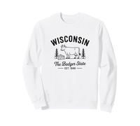 Estado Americano del tejón del Medio Oeste, Estados Unidos 1848 Wisconsin Orgulloso Sudadera