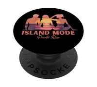 Estado de ánimo de la Isla: Vibraciones de Playa Tropical de Puerto Rico PopSockets PopGrip Adhesivo