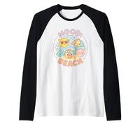 Estado de ánimo: Playa - Kawaii Summer Vibes Circle Art Camiseta Manga Raglan