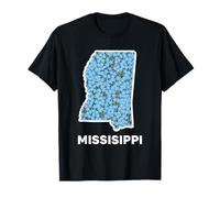 Estado Floral DE Mississippi, no me Olvides Camiseta