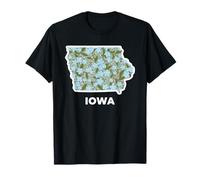 Estado Floral Forget Me Not Flower de Iowa Camiseta