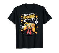 Estado Gamer Activado Mando Retro Energía Pixel Camiseta