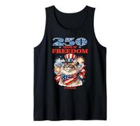 Estados Unidos 250 Aniversario celebra a un Amante de los Gatos patrióticos geniales Camiseta sin Mangas