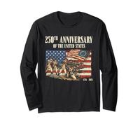 Estados Unidos 250 Aniversario Guerra Revolucionaria 1776 2026 Manga Larga