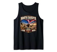 Estados Unidos 250 Aniversario Orgullo de Dakota del Norte Camiseta sin Mangas
