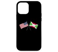 Estados Unidos Burundi Banderas Cruzadas Amistad Estadounidense Burundi Carcasa para iPhone 12 Mini