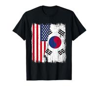 Estados Unidos Corea del Sur Media Bandera América Corea del Sur Heritage Camiseta